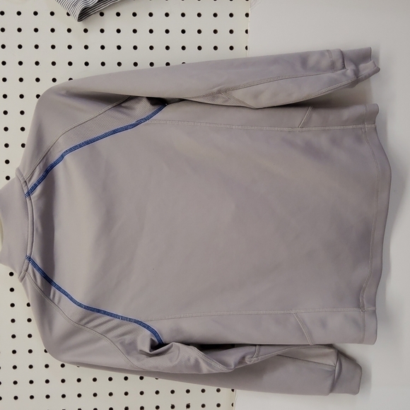 MAJESTIC boys small 1/4 zip pullover gray with blue accent great condition - Picture 6 of 6